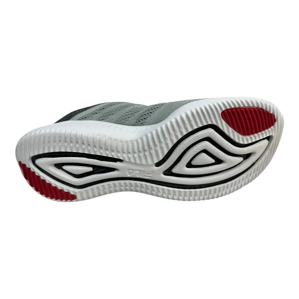 Fila Men's 9.5 Memory Foam Gray Red White Shoes